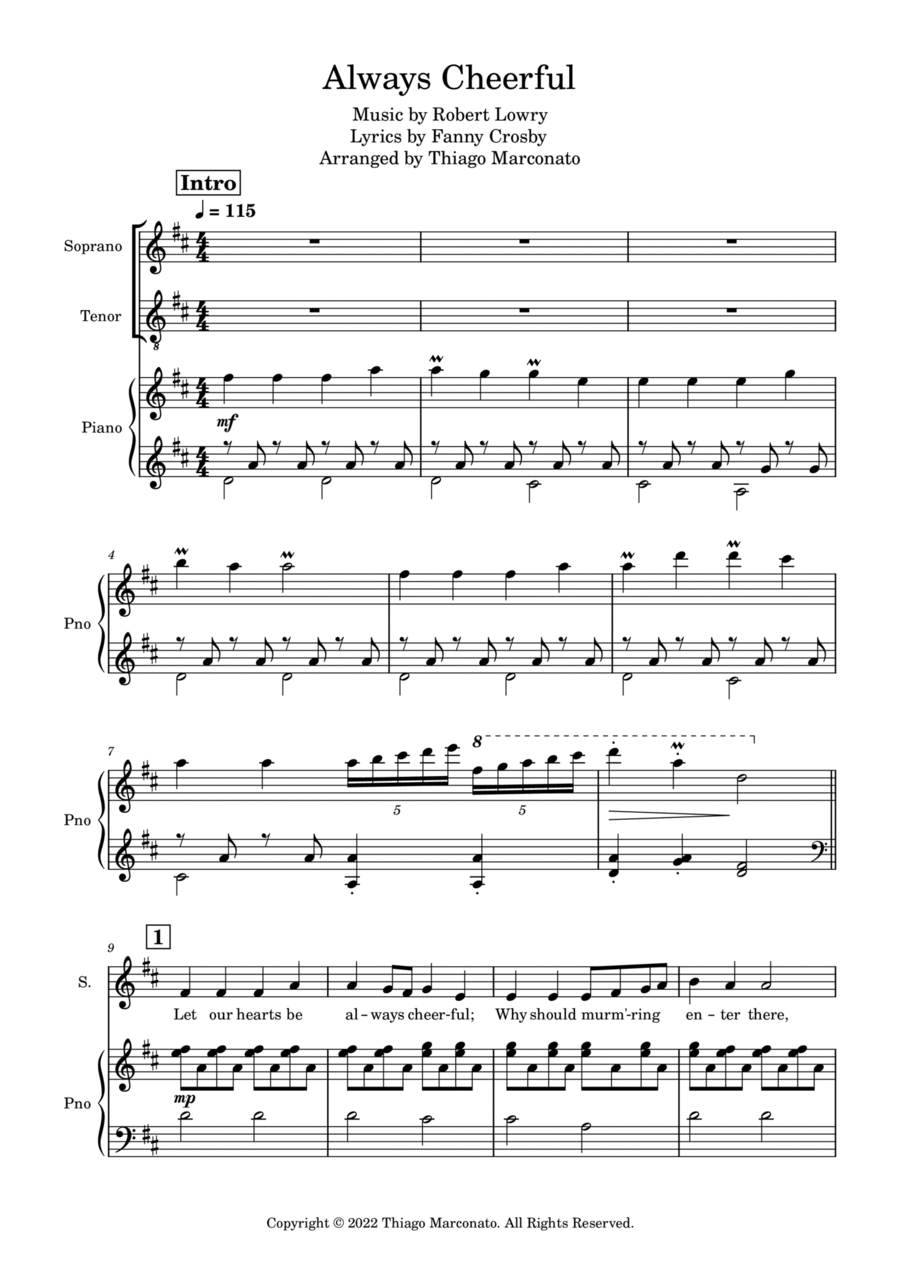Always Cheerful Always Cheerful Chamber Music scores gallery preview page 1