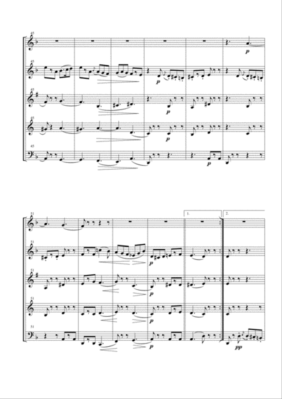 Funeral March of a Marionette for Woodwind Quintet Funeral March of a Marionette for Woodwind Quintet Woodwind Quintet scores gallery preview page 5