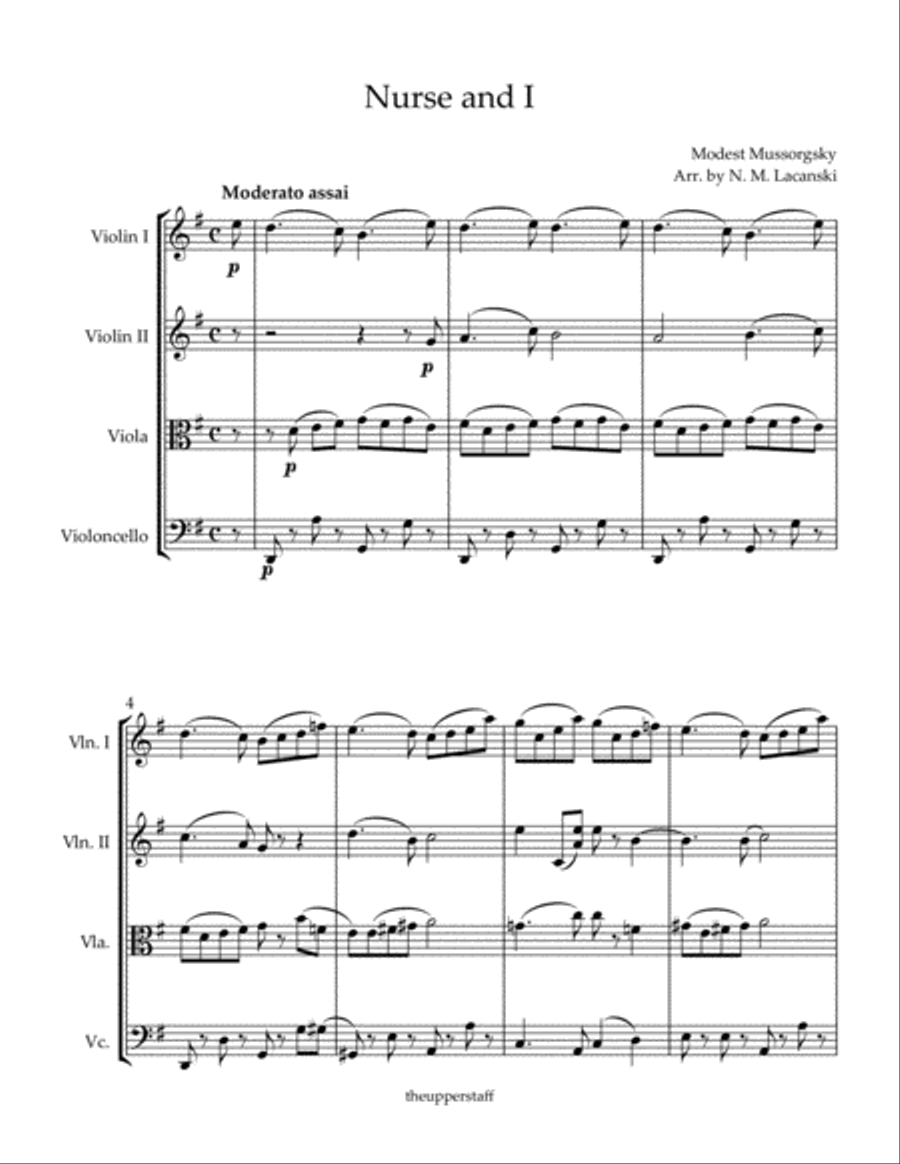 Nurse and I String Quartet scores gallery preview page 2