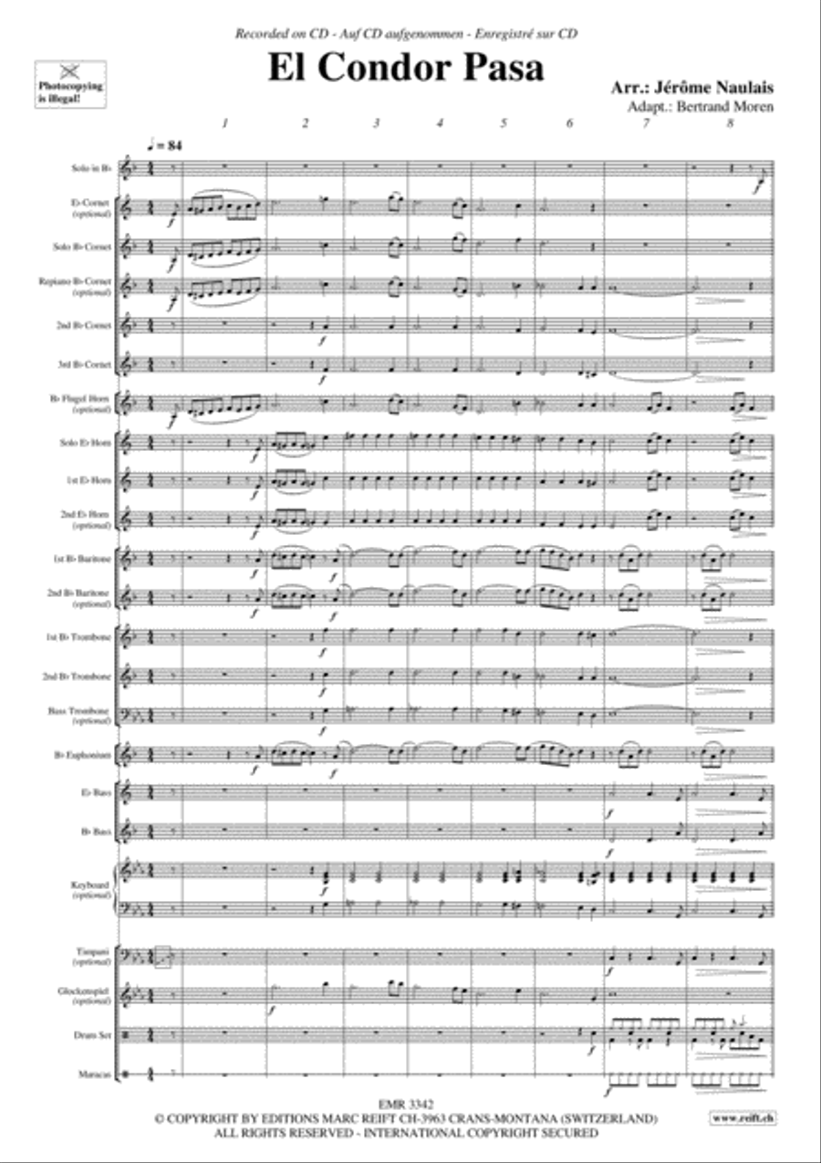 El Condor Pasa Brass Band scores gallery preview page 4