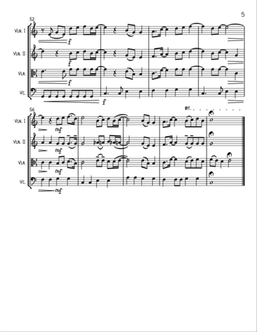 Our Last Summer Our Last Summer String Quartet scores gallery preview page 5