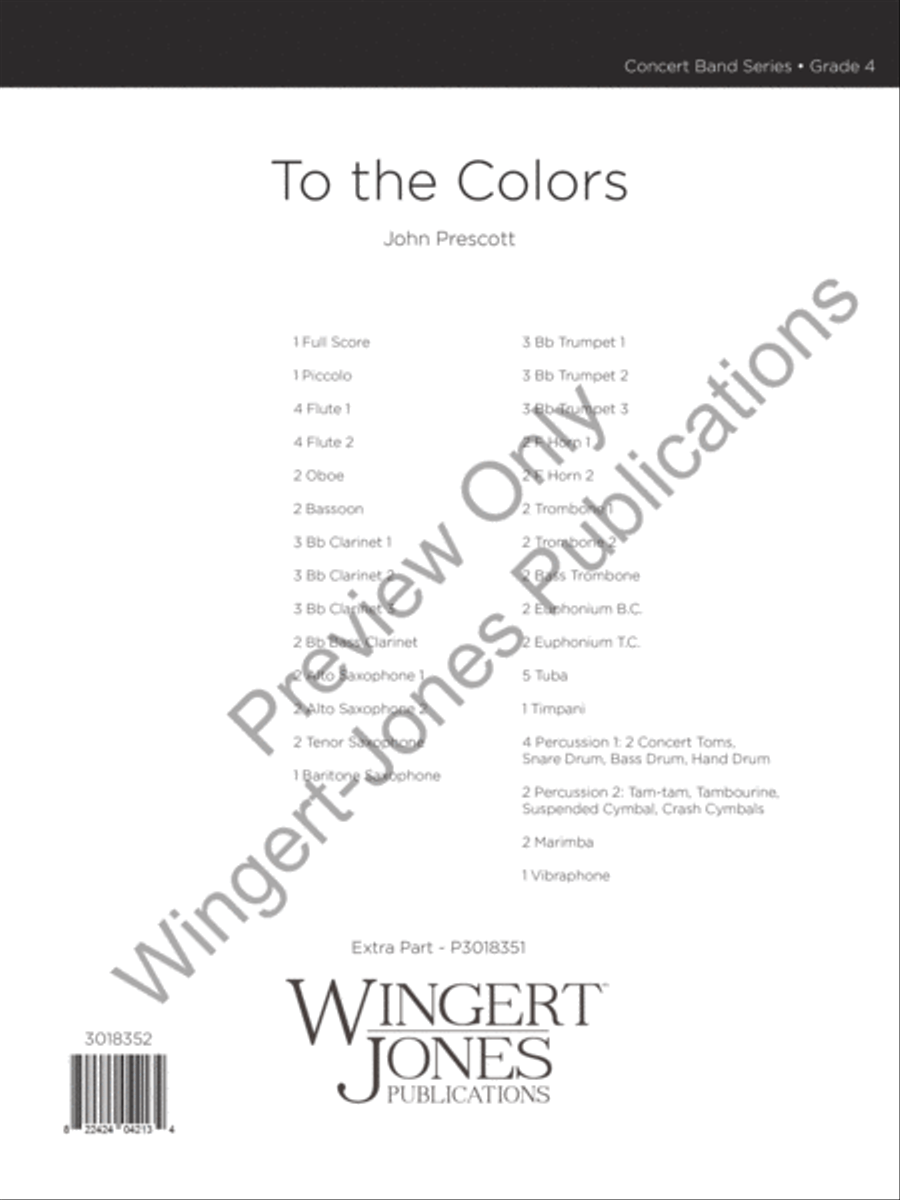 To The Colors Concert Band scores gallery preview page 2