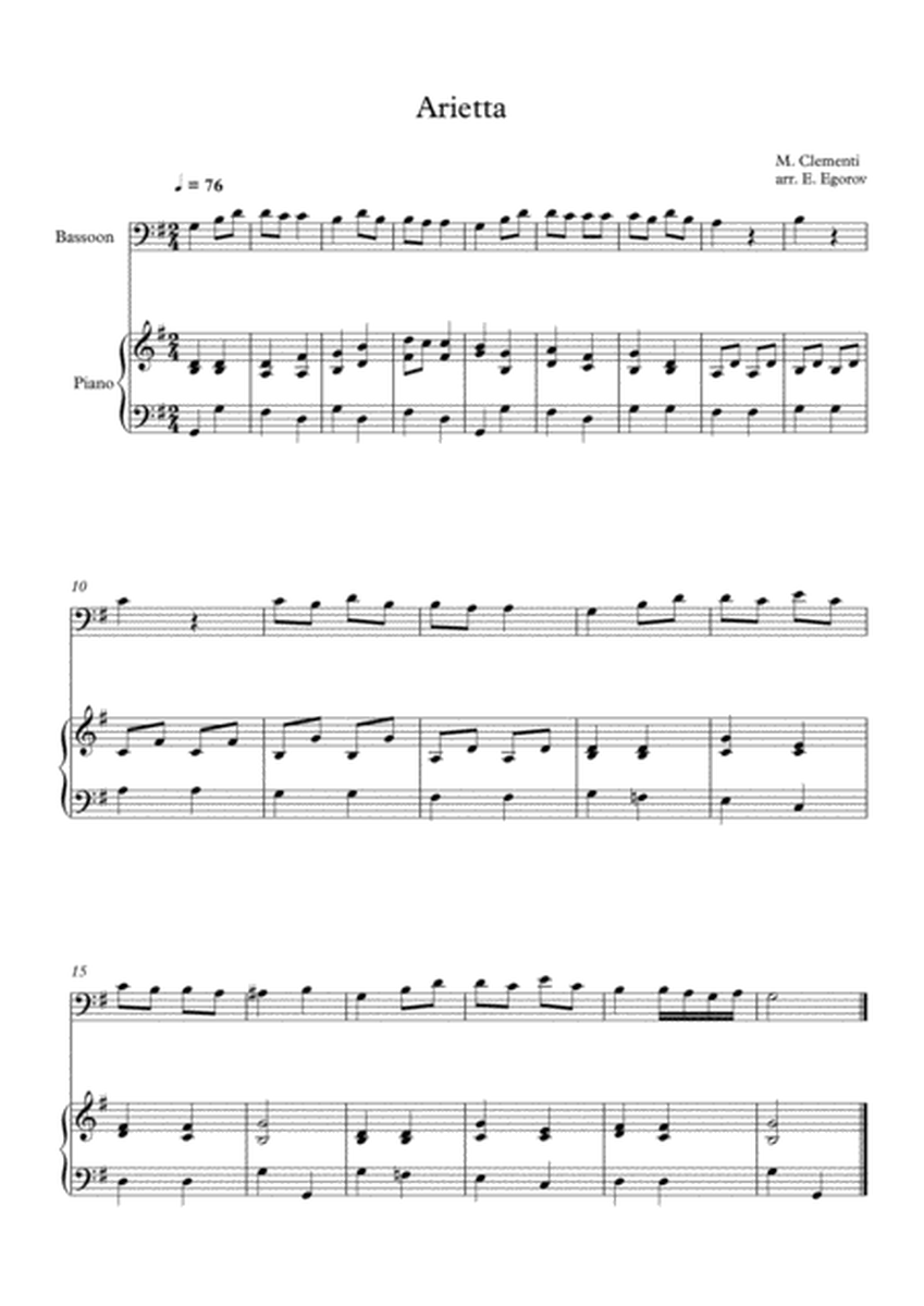 Arietta, Muzio Clementi, For Bassoon & Piano image number null