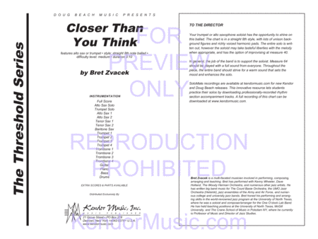 Closer Than You Think (Full Score)