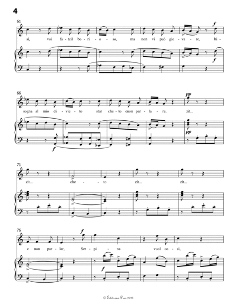 Stizzoso,mio stizzoso,by Pergolesi,in C Major Voice scores gallery preview page 6