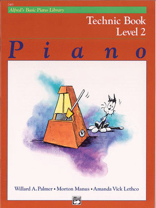 Book cover for Alfred's Basic Piano Course Technic, Level 2