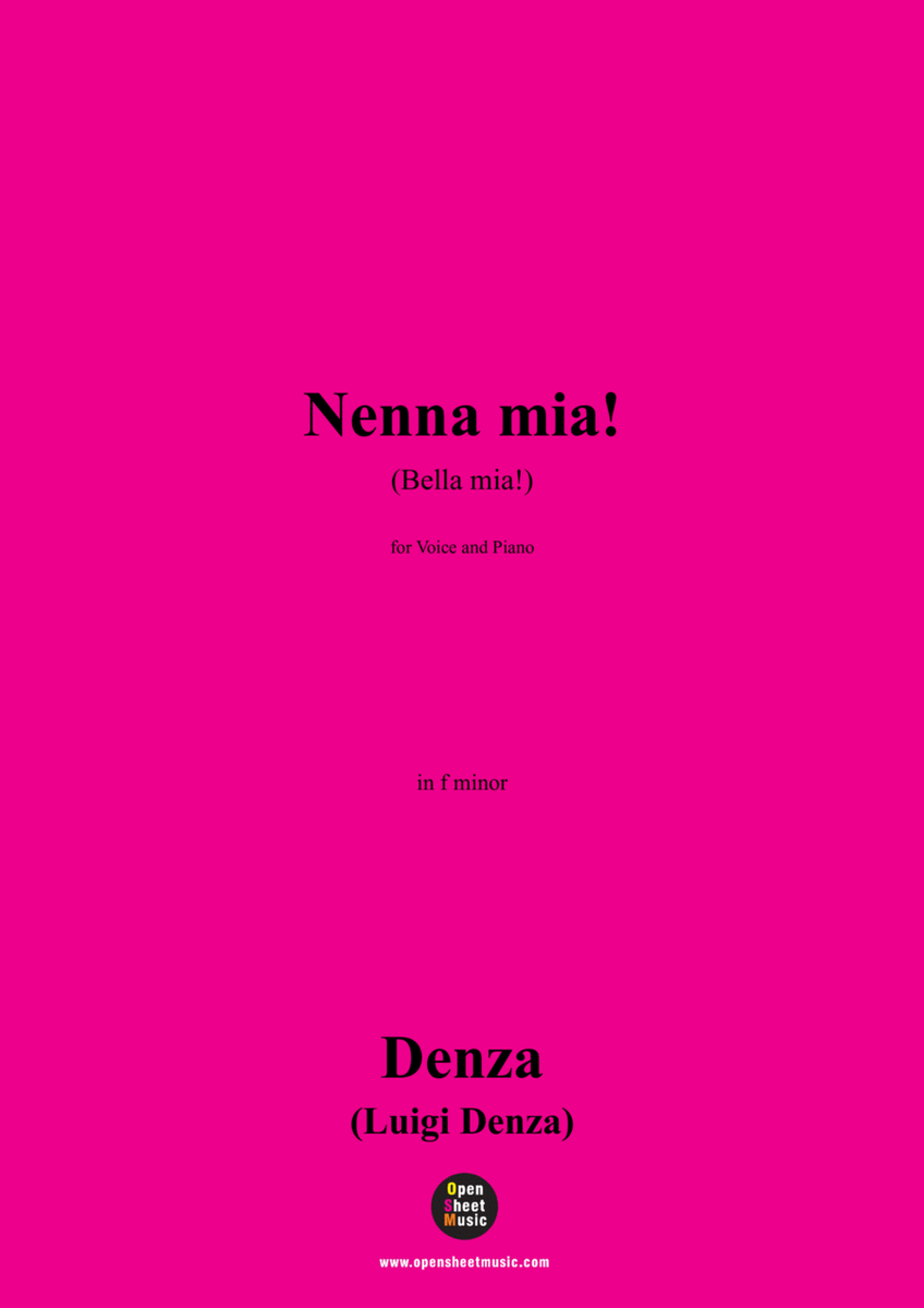 Denza-Nenna mia!(Bella mia!),in f minor