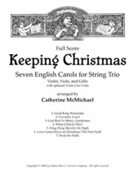 Keeping Christmas: Seven English Carols for String Trio image number null