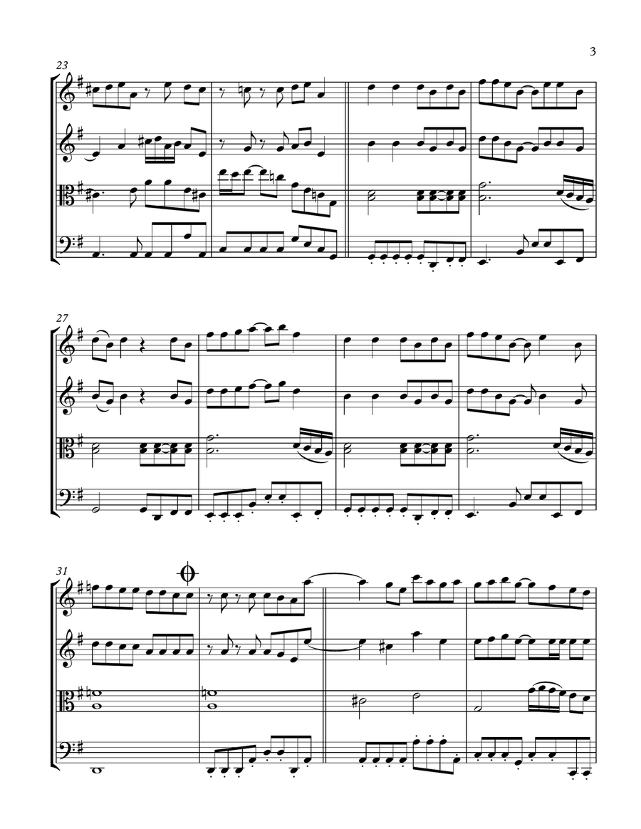 Head Over Heels String Quartet scores gallery preview page 3