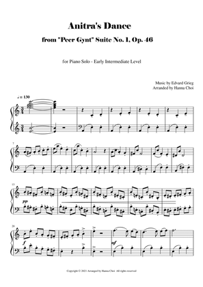 Book cover for Anitra's Dance from "Peer Gynt" Suite [for Piano Solo]