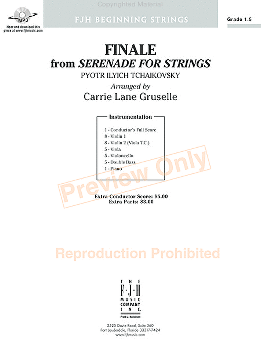 Finale from Serenade for Strings image number null