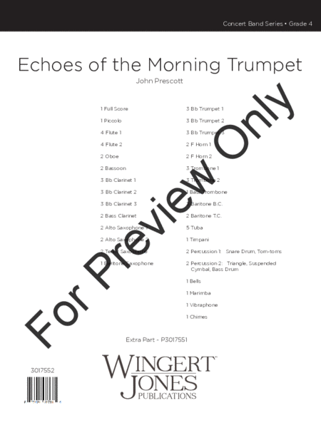 Echoes of the Morning Trumpet - Full Score