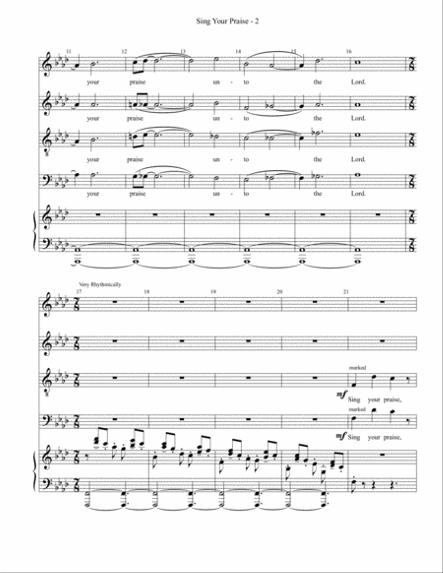 Sing Your Praise 4-Part scores gallery preview page 2