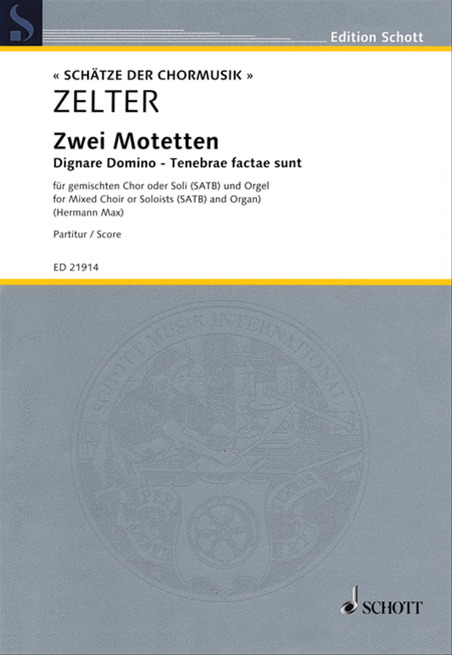 Zwei Motetten (Dignare Domino – Tenebrae factae sunt) 4-Part scores gallery preview page 1