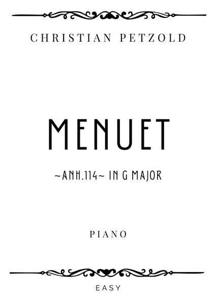 Petzold - Menuet in G Major (BWV 114) - Easy image number null