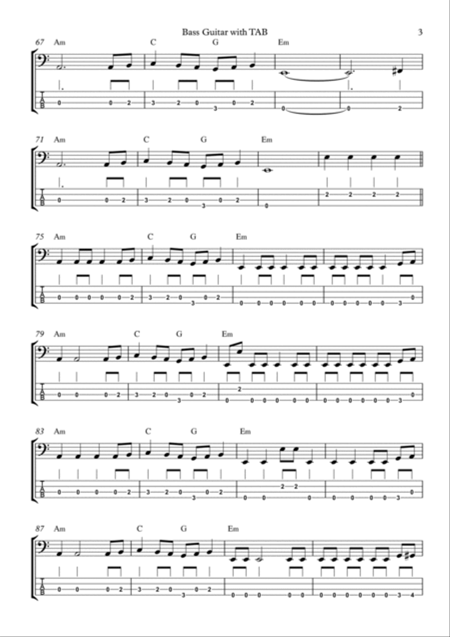 The Chain Guitar Tablature scores gallery preview page 3