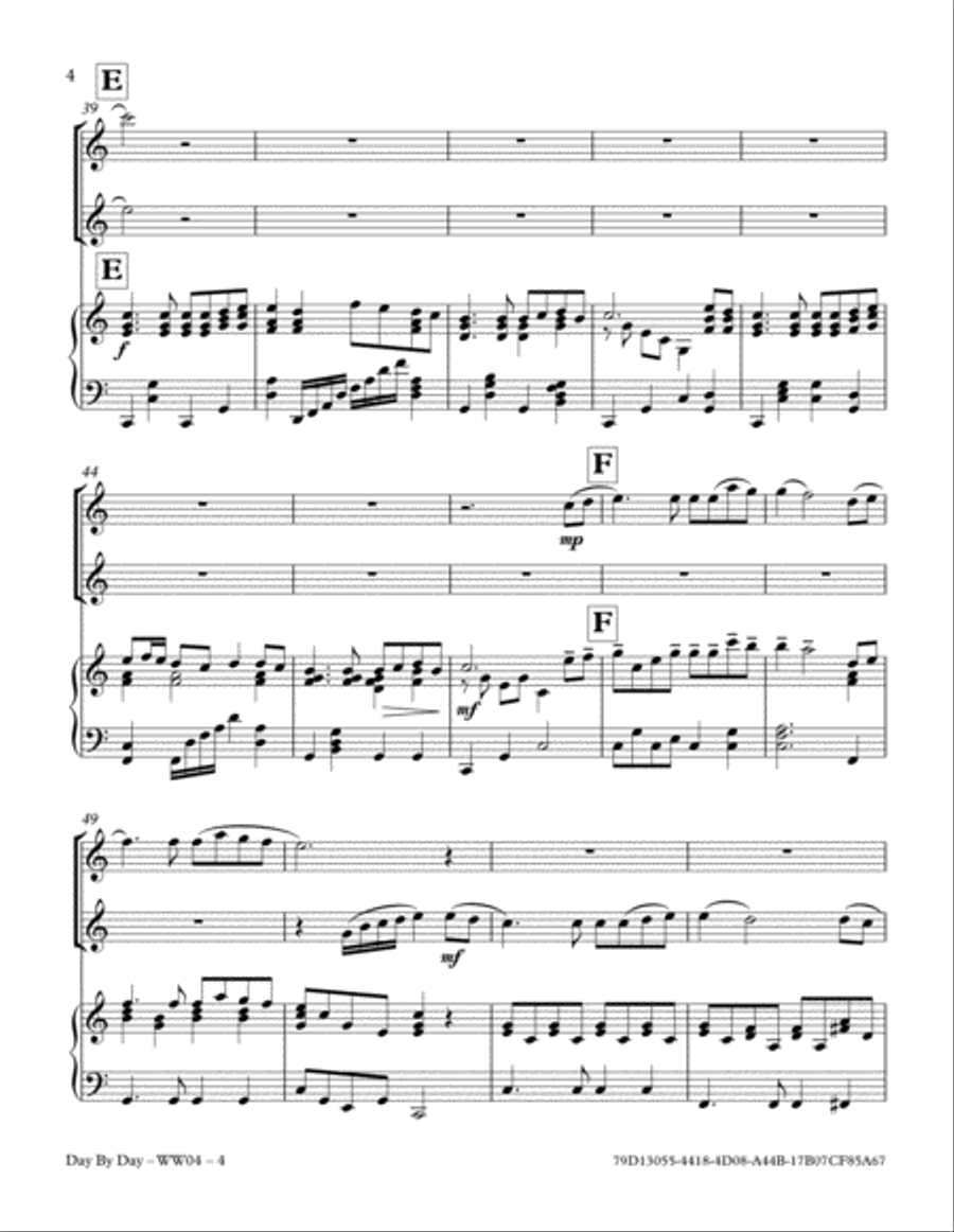 Day By Day Flute Duet scores gallery preview page 4