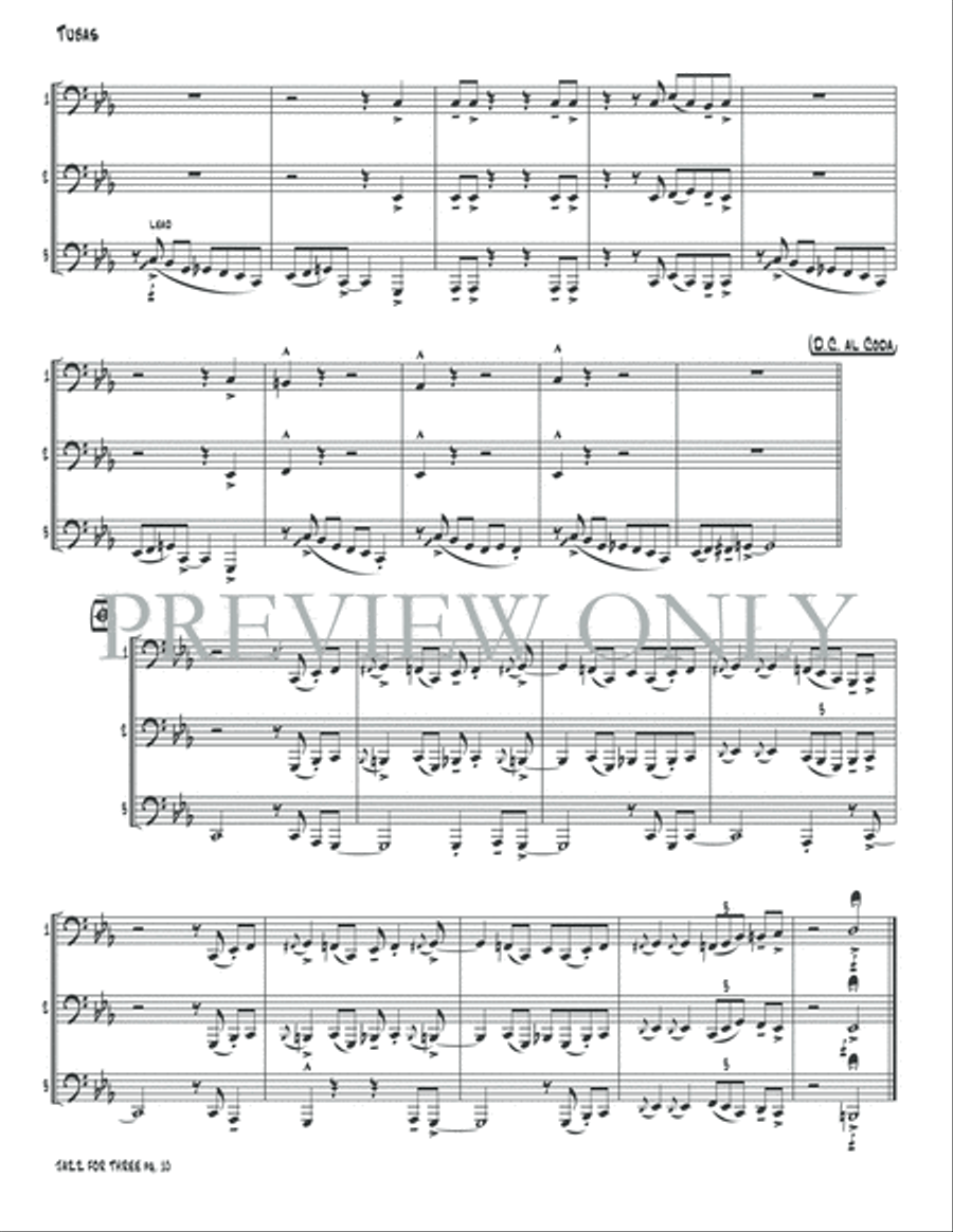 Jazz for Three Small Ensemble scores gallery preview page 12
