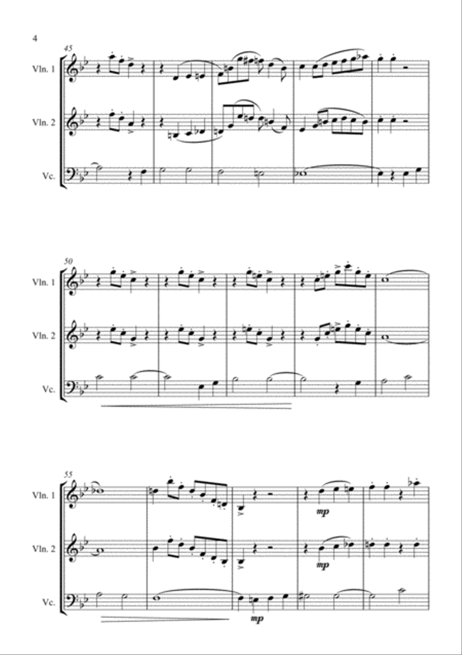 When You're Smiling (the Whole World Smiles With You) String Trio scores gallery preview page 4