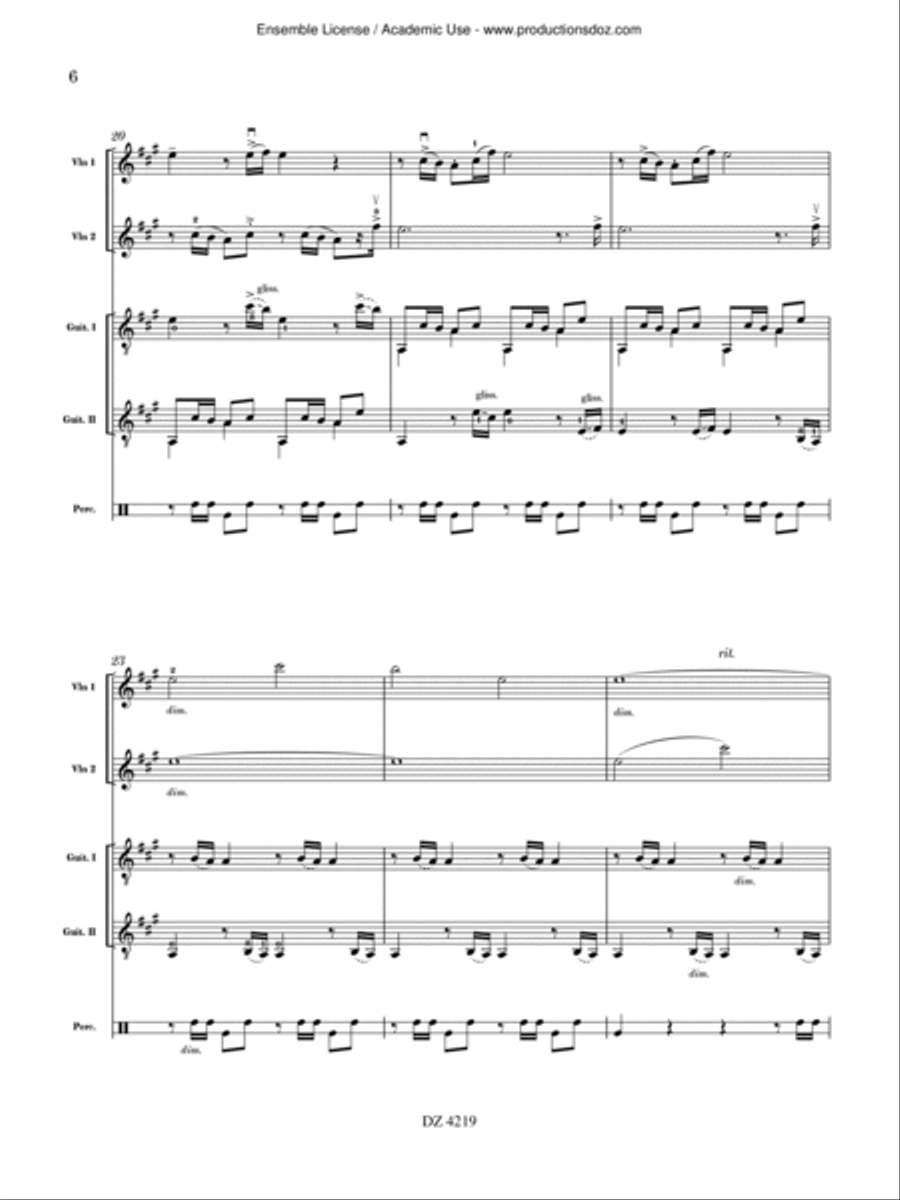 4 Évocations Violin scores gallery preview page 6