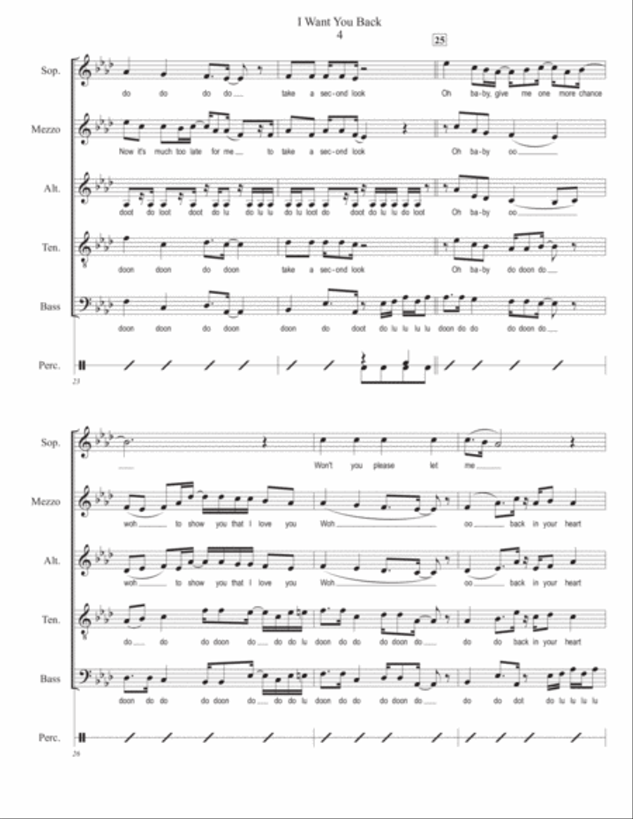 I Want You Back I Want You Back 4-Part scores gallery preview page 4