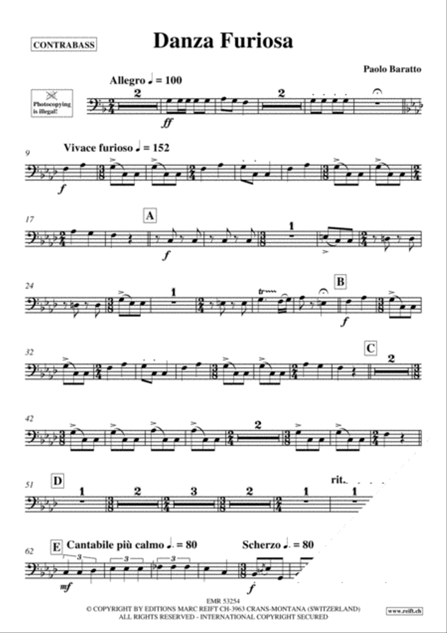 Danza Furiosa Double Bass scores gallery preview page 3
