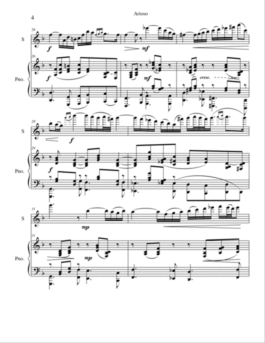 Arioso Flute Solo scores gallery preview page 4