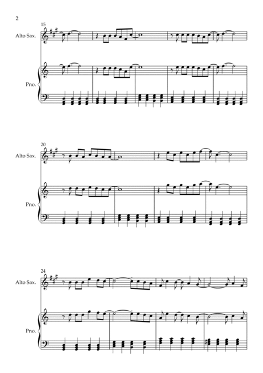 Flowers Alto Saxophone scores gallery preview page 2