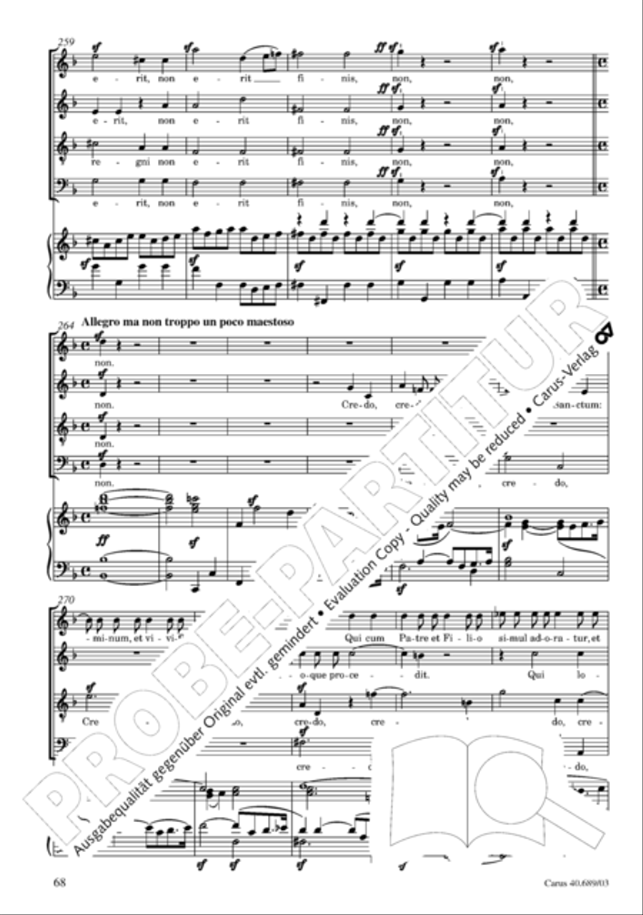 Missa solemnis Missa solemnis 4-Part scores gallery preview page 69