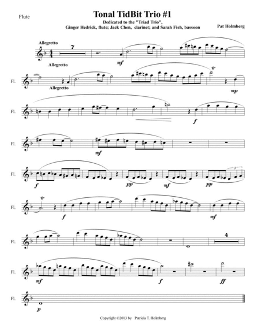 Tonal Tidbit No.1 for Woodwind Trio Woodwind Trio scores gallery preview page 4