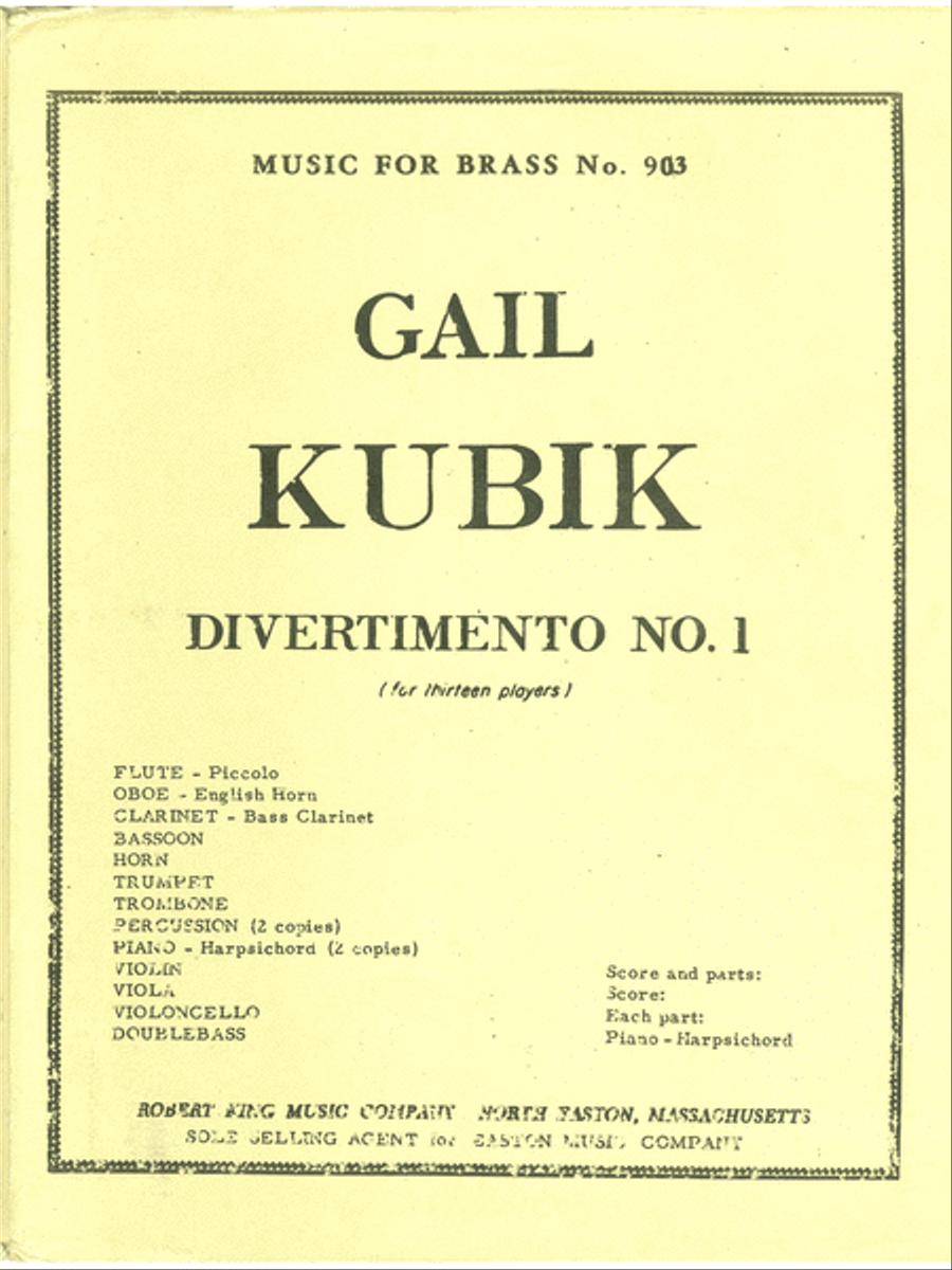 Divertimento No.1 (ensemble-mixed 8 Or More) School and Community scores gallery preview page 1