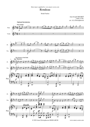 Rondeau - Bridal Fanfare - Flute, Violin and Piano