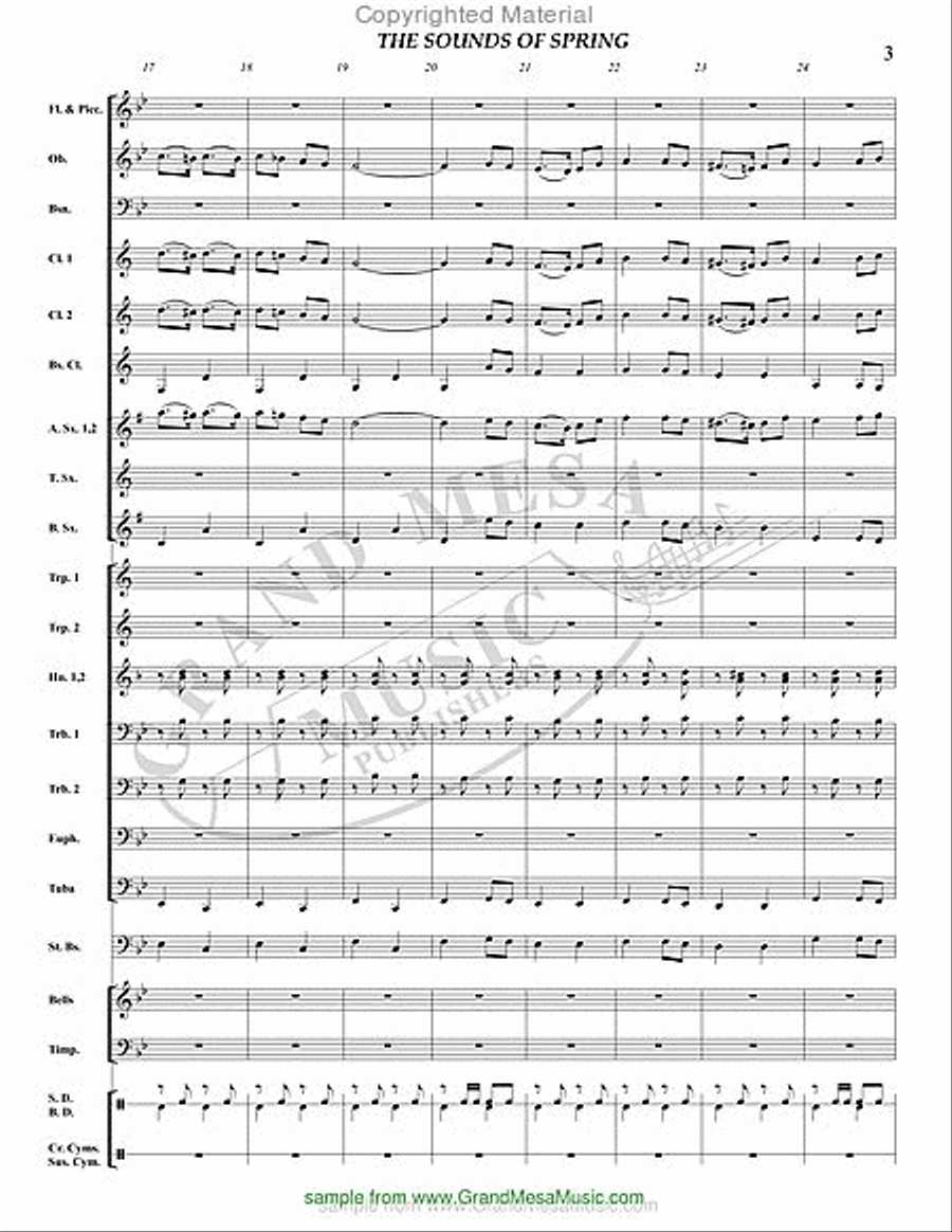 The Sounds of Spring The Sounds of Spring Concert Band scores gallery preview page 4