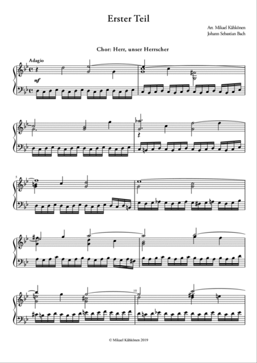 J.S.Bach: St John Passion BWV 245 - Complete Piano Version J.S.Bach: St John Passion BWV 245 - Complete Piano Version Piano Solo scores gallery preview page 2