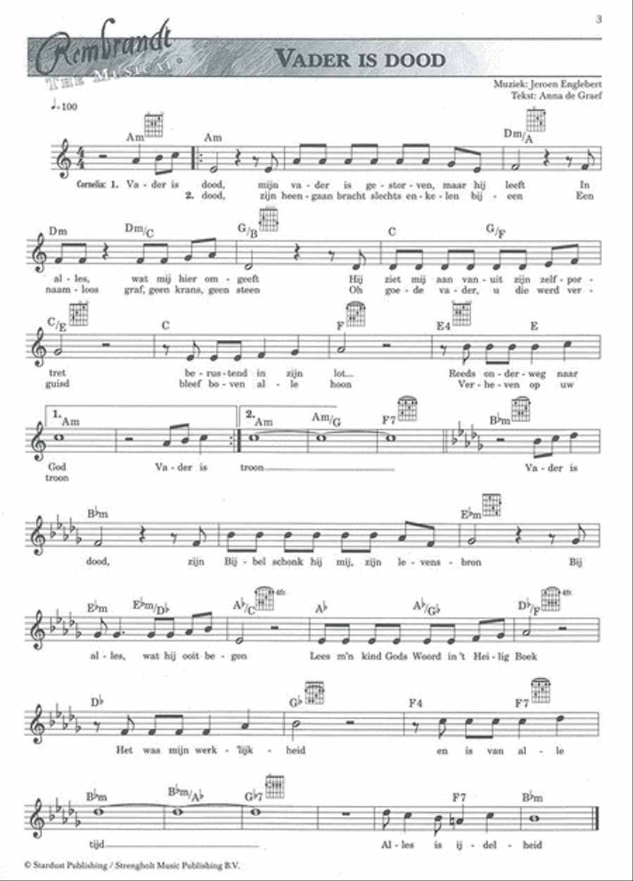 Rembrandt (Musical) Rembrandt (Musical) Voice scores gallery preview page 2