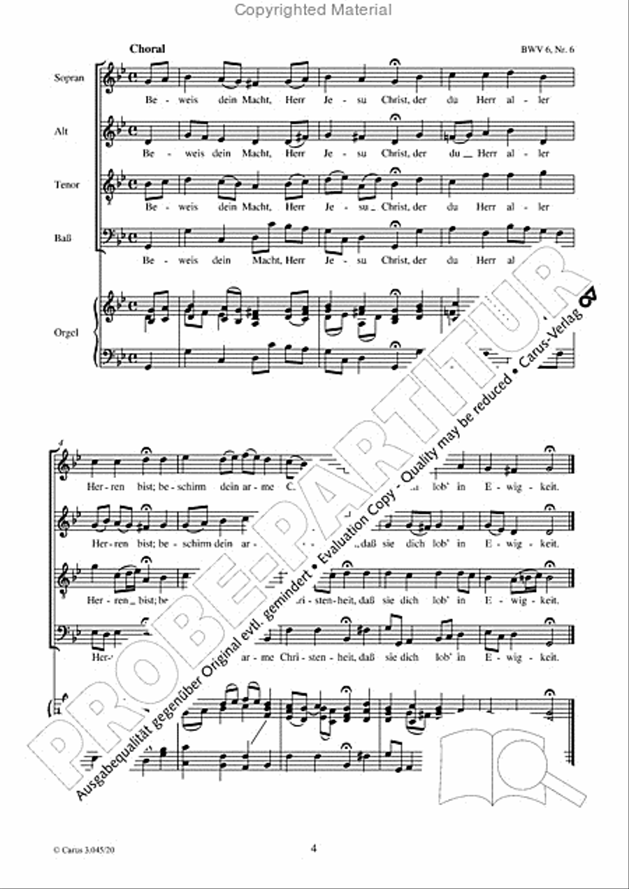 O stay with us, Lord Jesus Christ! (Ach bleib bei uns, Herr Jesu Christ) 4-Part scores gallery preview page 5