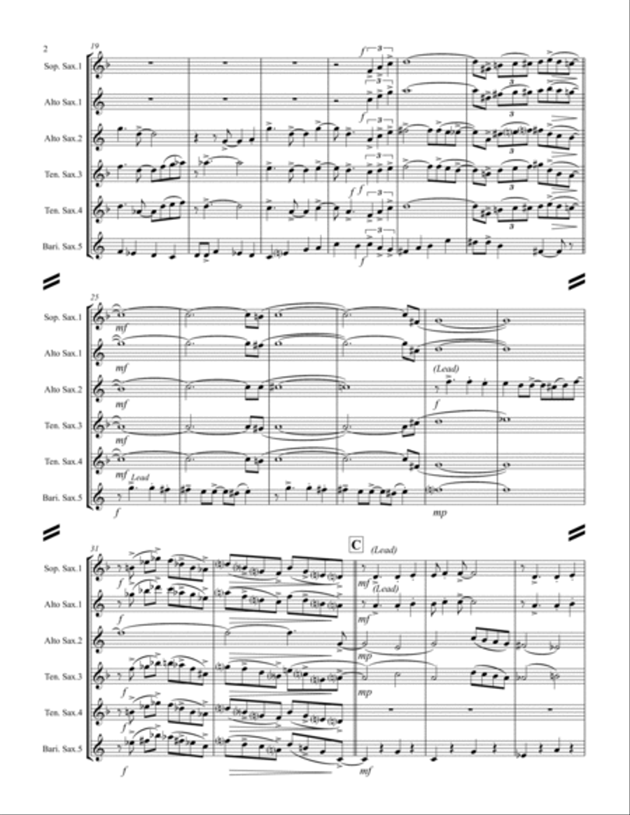 Witchcraft Saxophone Quintet scores gallery preview page 3