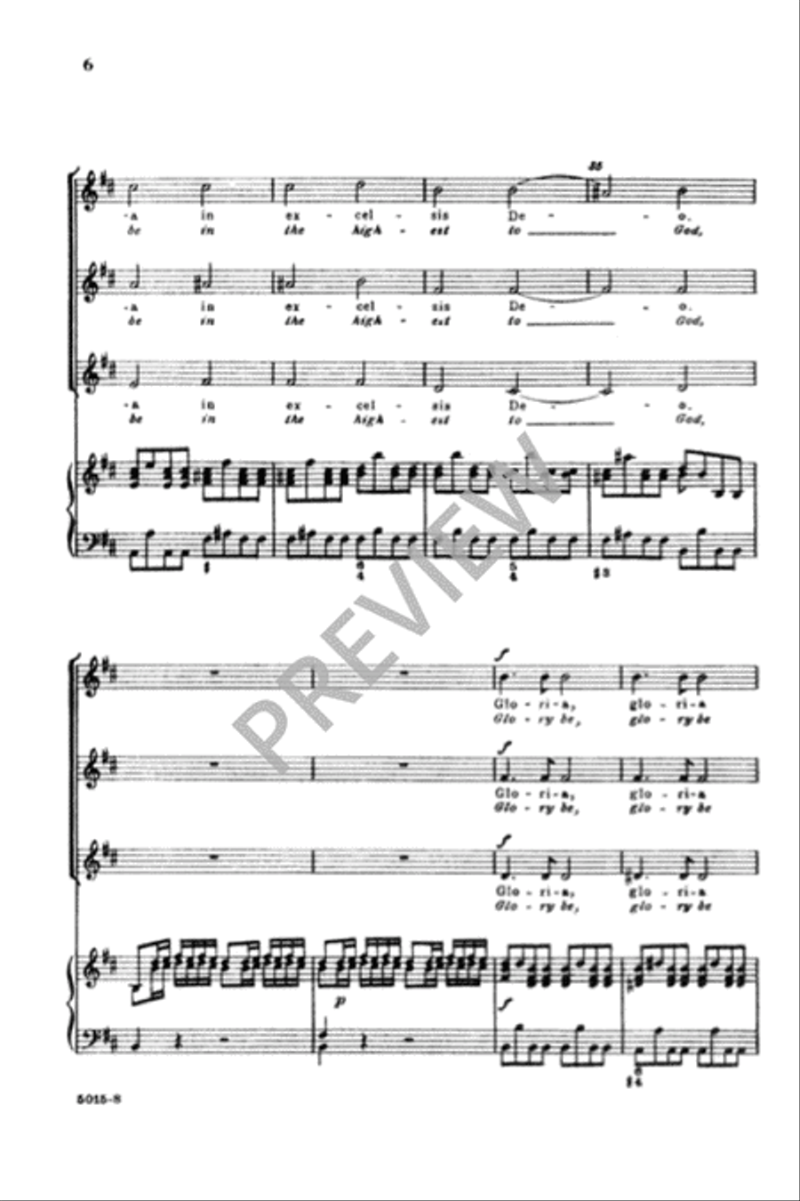 Gloria in Excelsis - SSA SSA scores gallery preview page 6