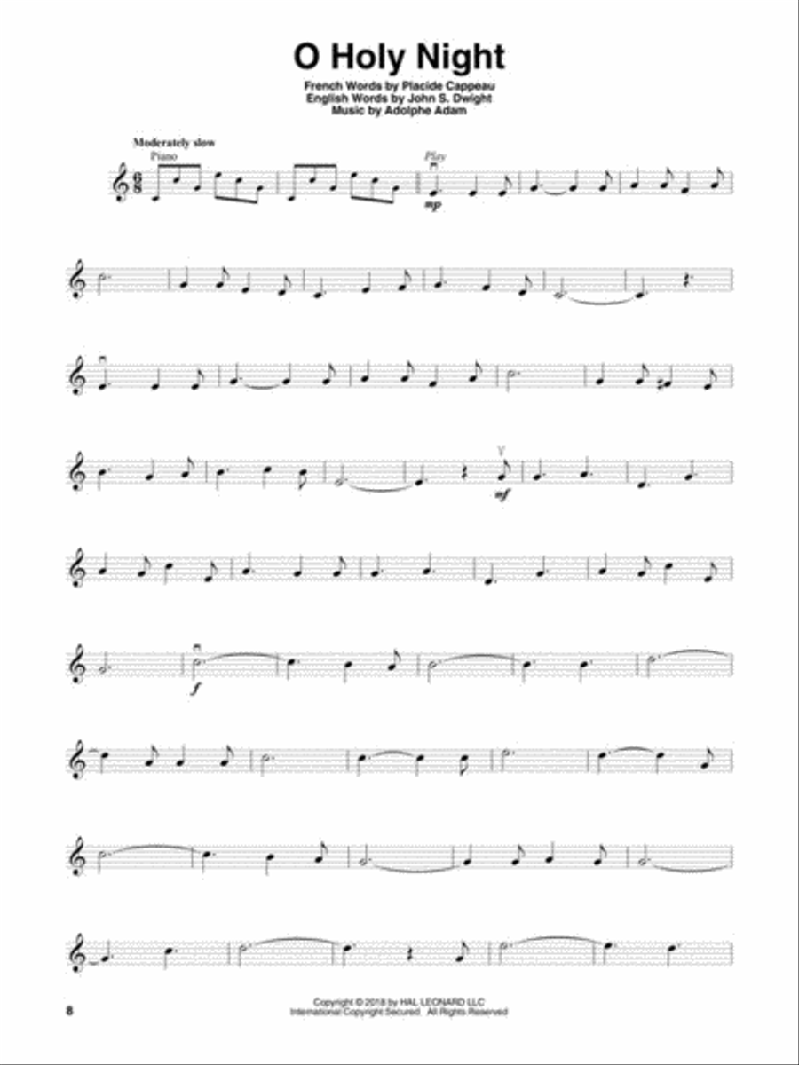 Favorite Christmas Hymns Violin Solo scores gallery preview page 3