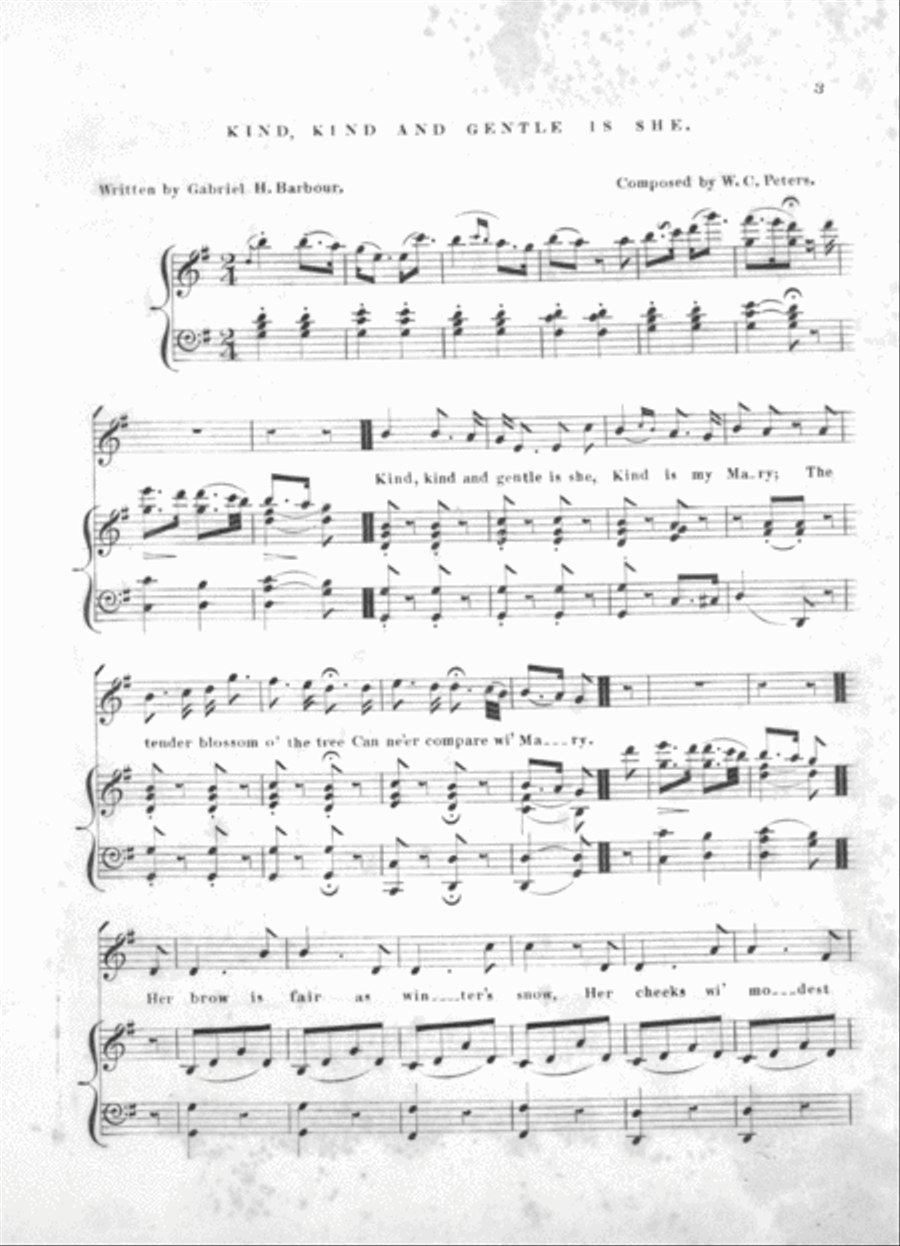 Kind, Kind and Gentle is She. A Favorite Scotch Ballad Voice scores gallery preview page 2