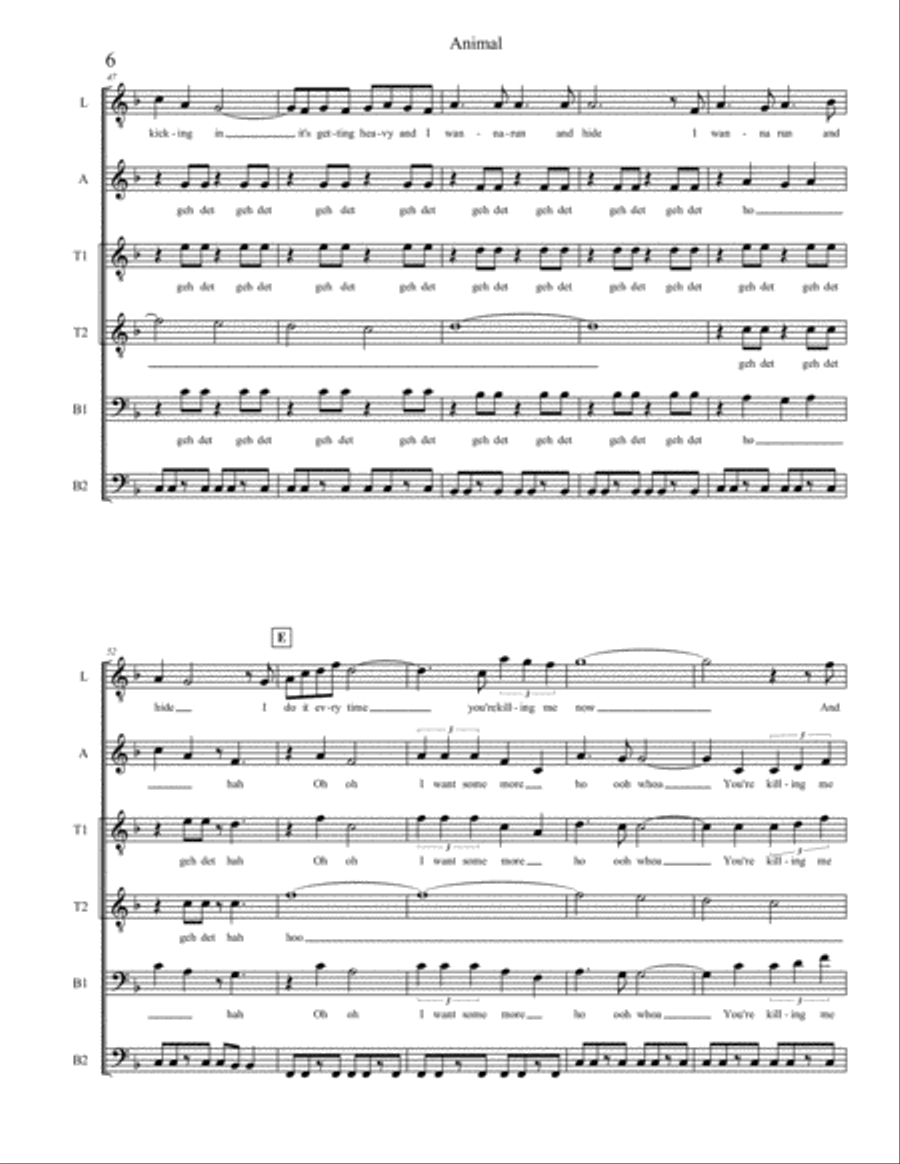 Animal 4-Part scores gallery preview page 6
