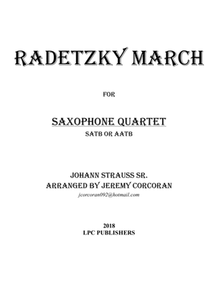 Radetzky March for Saxophone Quartet (SATB or AATB)