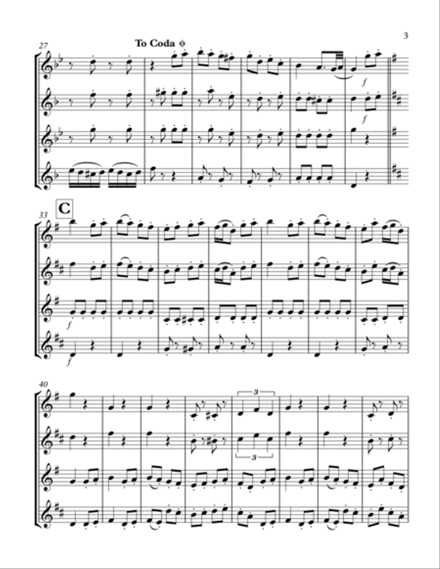 Rondo Alla Turca: Saxophone Quartet Saxophone Quartet scores gallery preview page 3