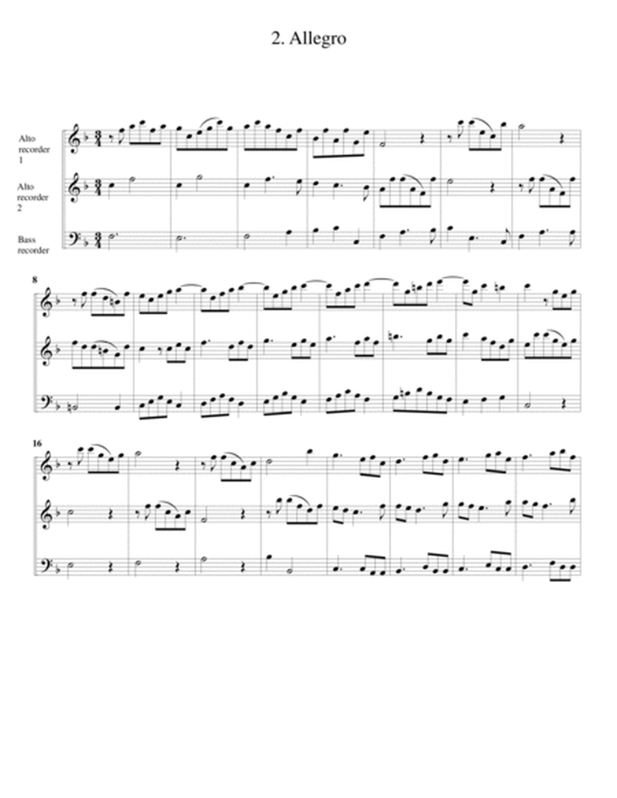 Trio sonata Op.1, no.4, RV 66 (Arrangement for 3 recorders (AAB))