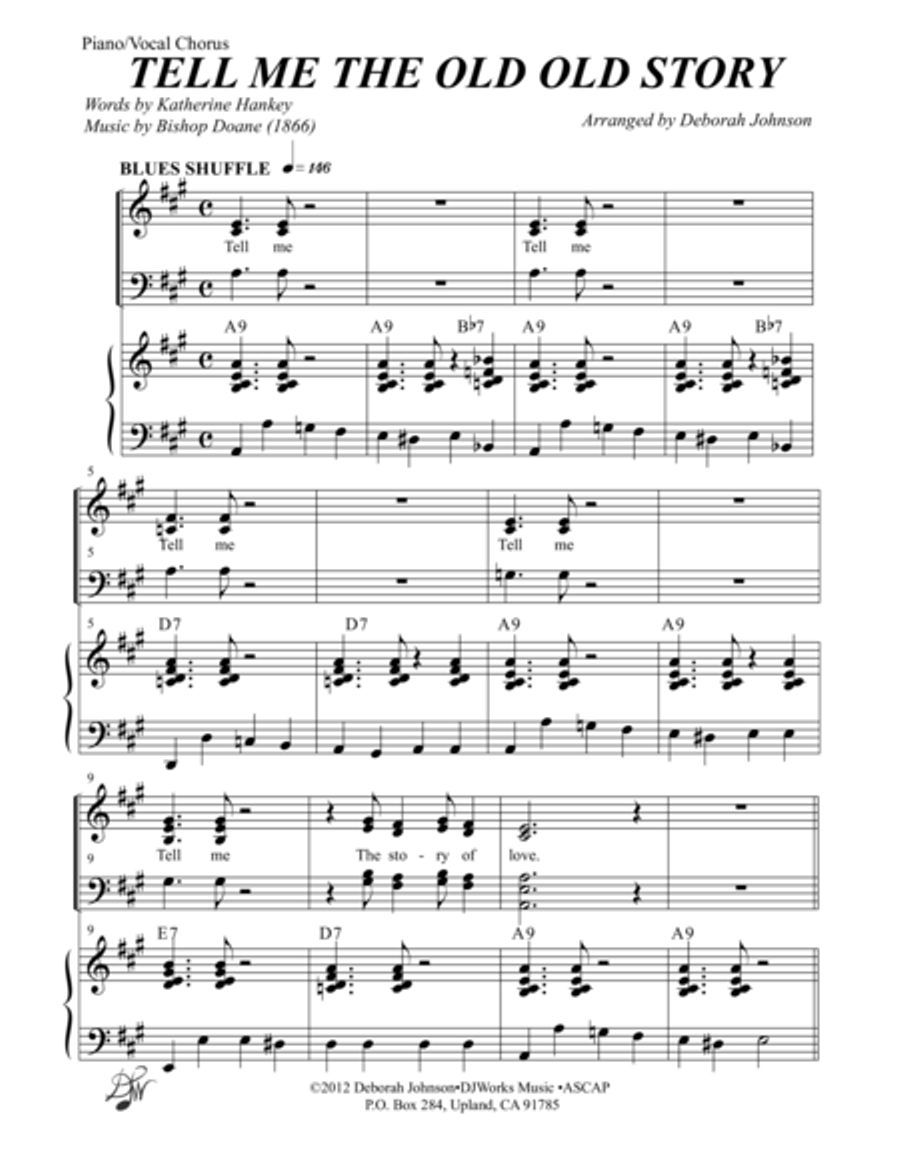 Tell Me the Old Old Story Small Ensemble scores gallery preview page 1