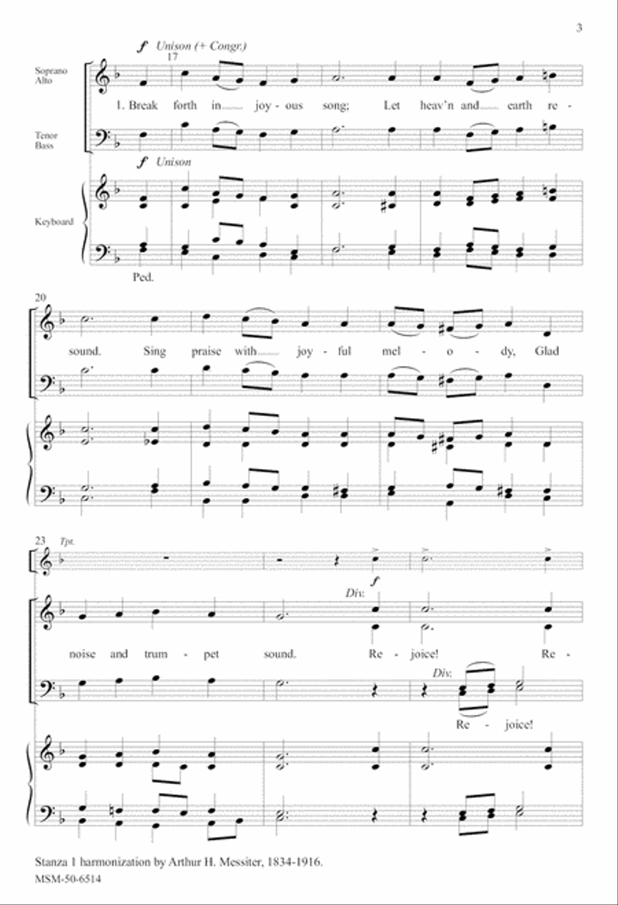 Break Forth in Joyous Song 4-Part scores gallery preview page 4