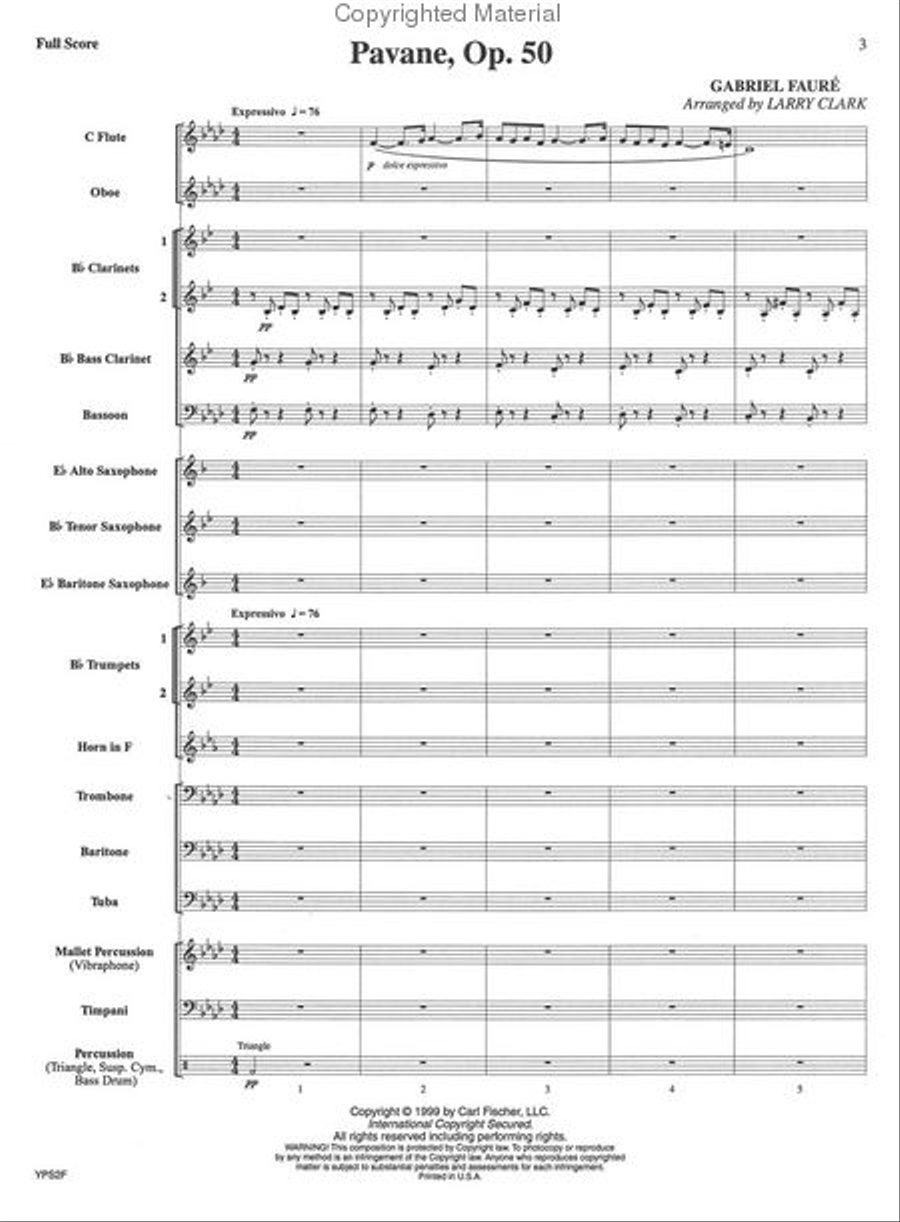 Pavane Pavane Concert Band scores gallery preview page 2