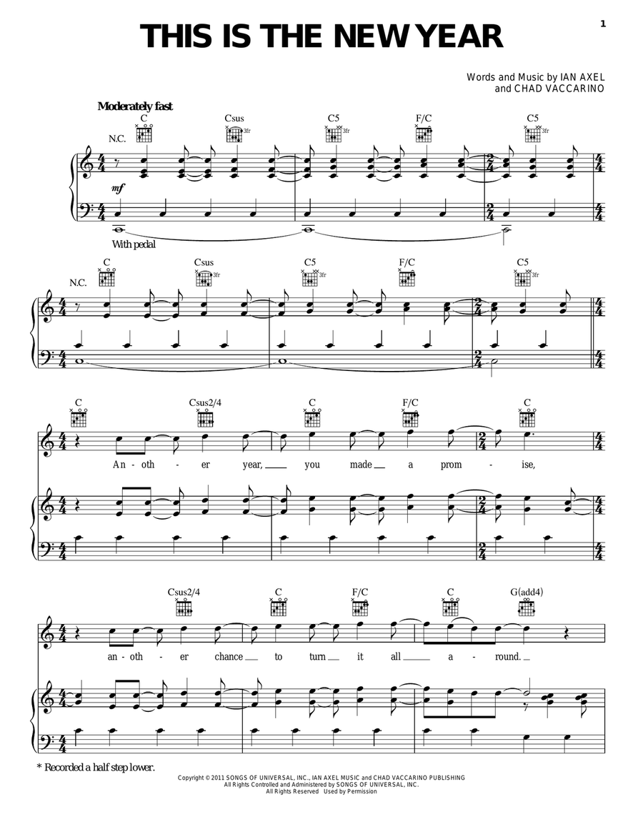 This Is The New Year Acoustic Guitar scores gallery preview page 1