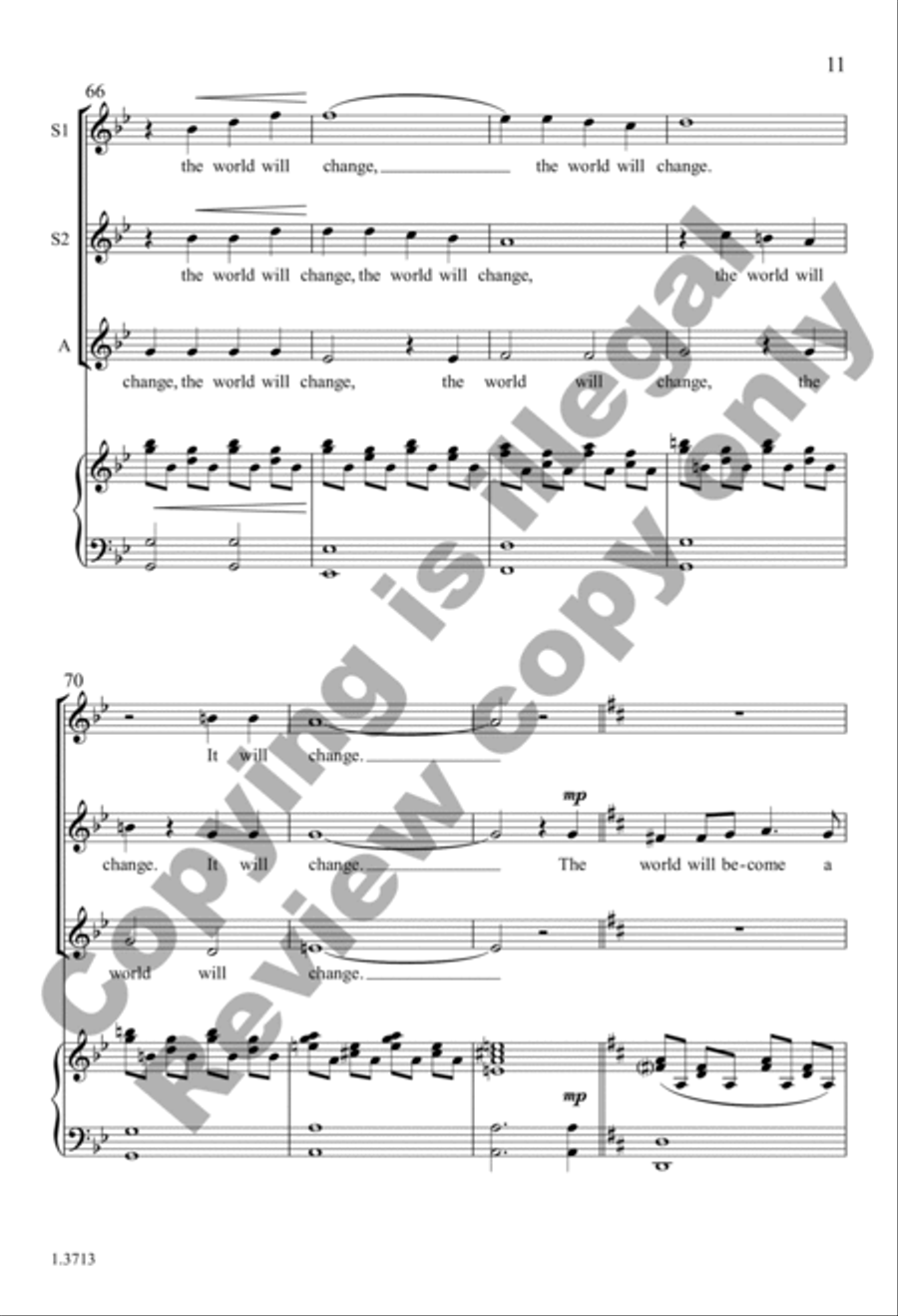 Change (Choral Score) SSA scores gallery preview page 11