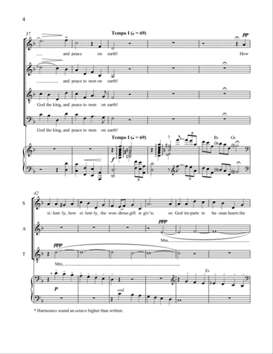 O Little Town of Bethlehem 4-Part scores gallery preview page 5